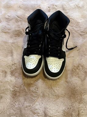 Jordan Black and White High-Top Sneakers